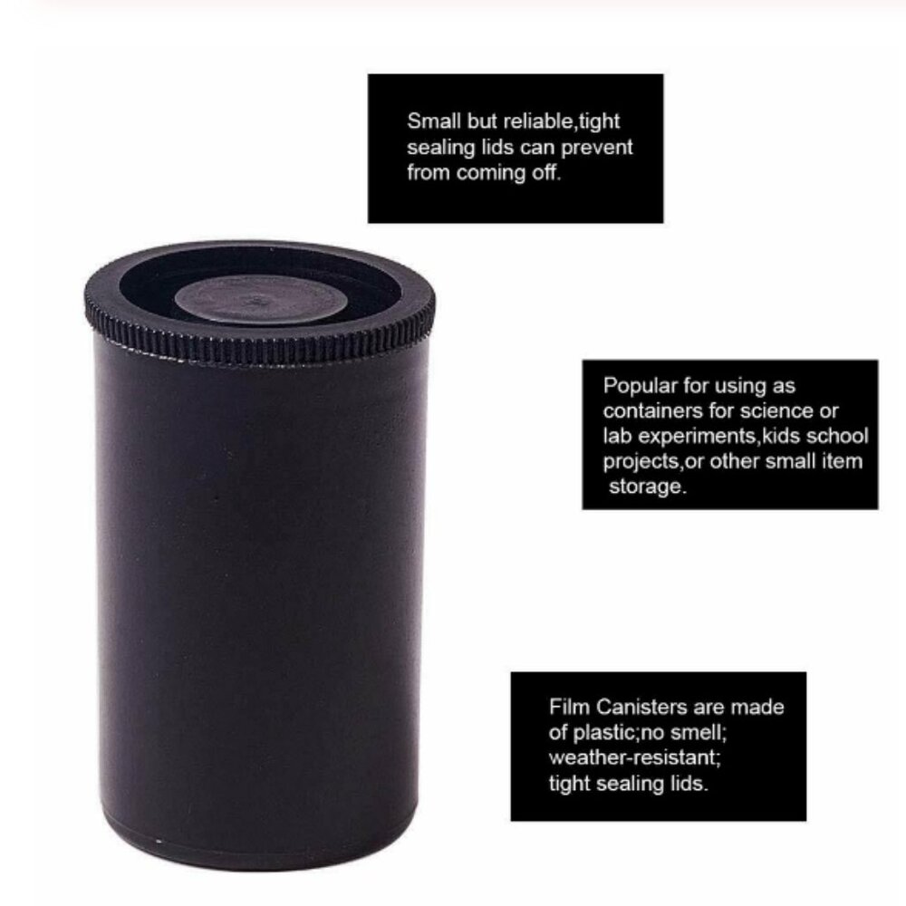 25 Pack Film Canisters with Caps for Storage of Film or Small Accessories & more - Picture 9 of 9